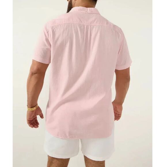 NEW CHUBBIES Men's The Pinky Winky Slub Poplin Friday Button-Up Shirt Size M - Picture 2 of 10